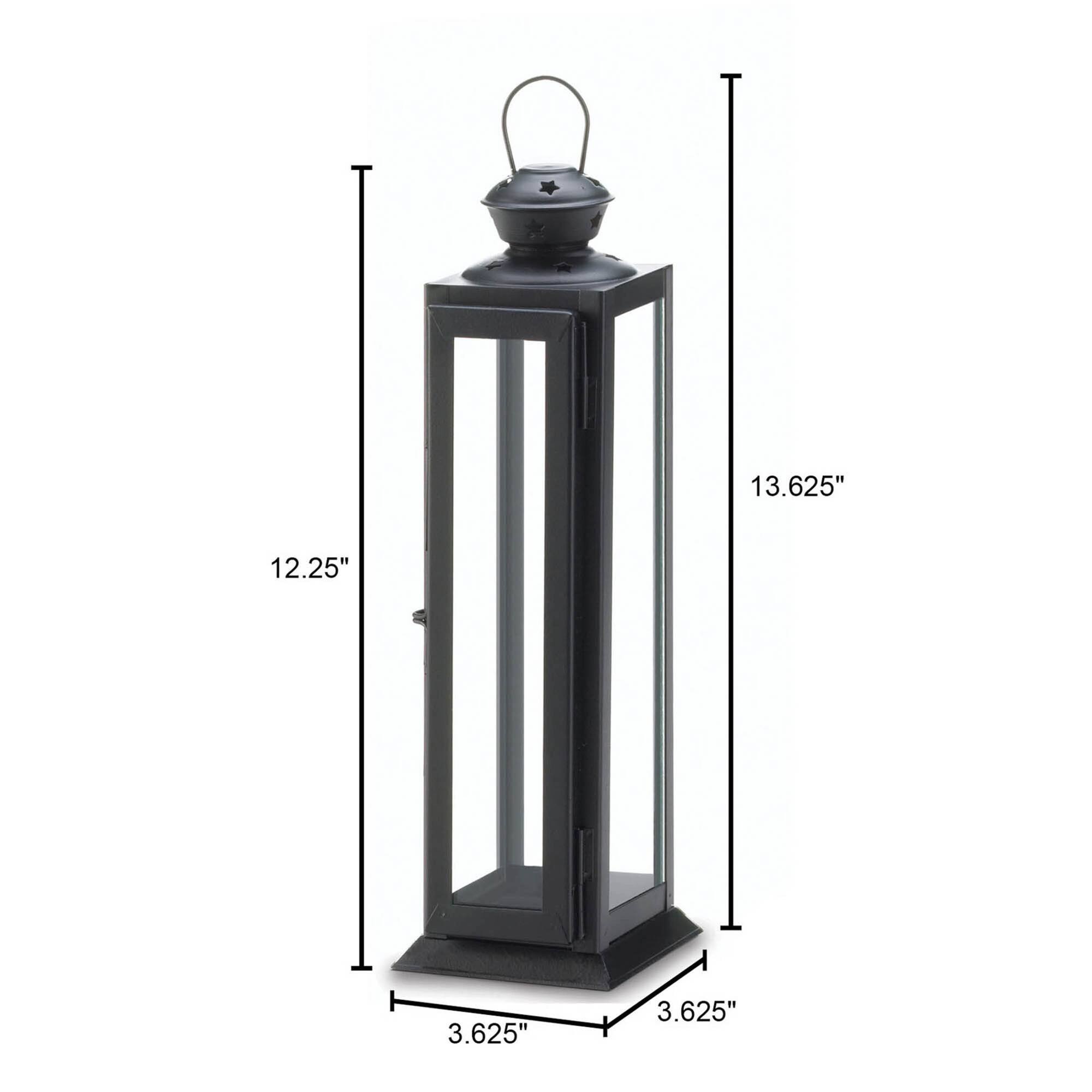 12" Tall Sleek & Lean Star Cutout Lantern